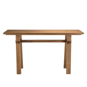 Sixtine - console 140x40cm en bois de teck recyclé