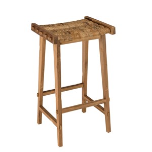 Sixtine - tabouret haut assise en tissage naturel