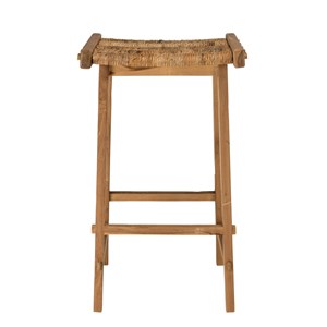Sixtine - tabouret haut assise en tissage naturel