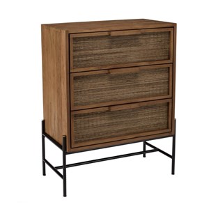 Sixtine - commode 3 tiroirs en bois de teck recyclé
