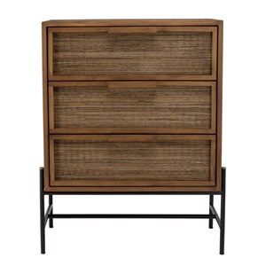 Sixtine - commode 3 tiroirs en bois de teck recyclé
