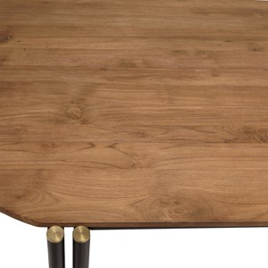 Sixtine - table à manger ovale 200x105cm plateau bois de teck recyclé