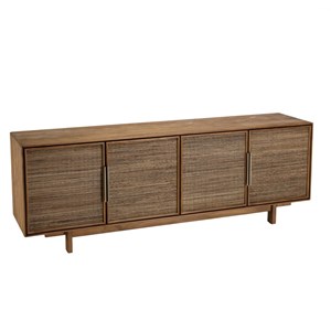 Sixtine - buffet en bois de teck recyclé naturel 4 portes