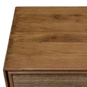 Sixtine - buffet en bois de teck recyclé naturel 4 portes