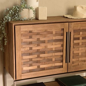 Sixtine - buffet 2 portes en bois de teck recyclé