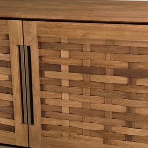 Sixtine - buffet 2 portes en bois de teck recyclé