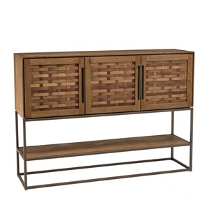 Sixtine - buffet en bois de teck recyclé 3 portes