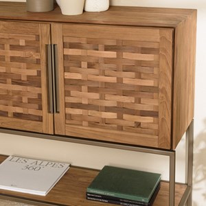 Sixtine - buffet en bois de teck recyclé 3 portes