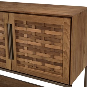Sixtine - buffet en bois de teck recyclé 3 portes