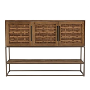 Sixtine - buffet en bois de teck recyclé 3 portes