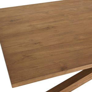 Sixtine - table à manger rectangulaire 240x100cm en bois teck recyclé