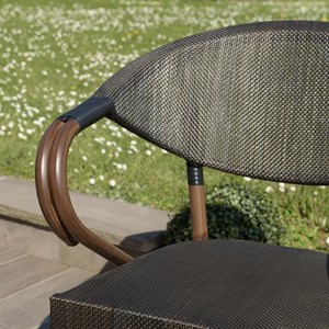 Vianney - lot de 2 chaises de jardin bistrot en acier textilène marron
