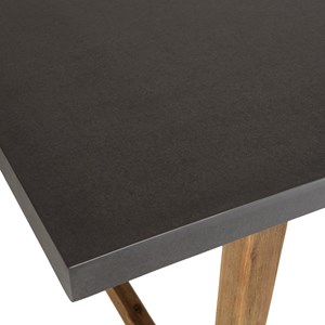 Hector - ensemble de jardin béton, bois acacia table 180*90cm et 2 bancs
