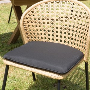 Malo - lot de 2 chaises rotin synthétique couleur naturelle