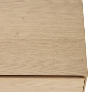Maxendre - meuble tv bois naturel 1 porte 2 tiroirs pieds métal noir