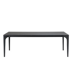 Maxence - table à manger rect. 220x100cm pieds en bois chêne noire
