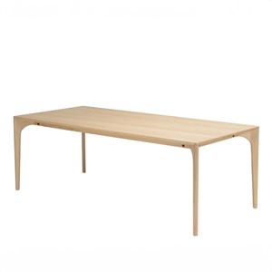 Maxence - table à manger rect. 220x100cm pieds en bois de chêne massif