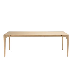 Maxence - table à manger rect. 220x100cm pieds en bois de chêne massif