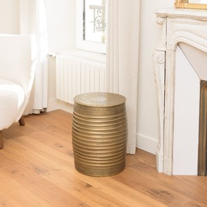 Honore - table d'appoint alu. 33x45cm à motifs couleur laiton