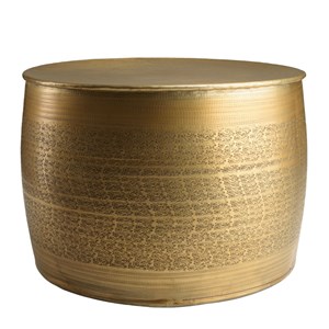 Honore - table basse alu. 60x60cm motifs arabesques couleur laiton