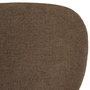 Tom - lot de 2 chaises tissu marron pieds acier noir