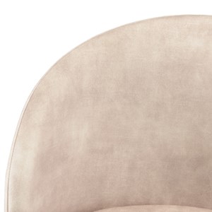 Tom - lot de 2 chaises dossier enveloppant tissu velours beige