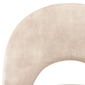 Tom - lot de 2 chaises dossier ouvert tissu velours beige pied noir