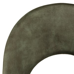 Tom - lot de 2 chaises dossier ouvert tissu velours vert pieds noir