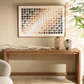 Sandy - décoration murale 82x122cm mosaïque bois de pin recyclé