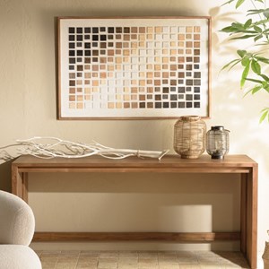 Sandy - décoration murale 82x122cm mosaïque bois de pin recyclé