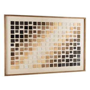 Sandy - décoration murale 82x122cm mosaïque bois de pin recyclé