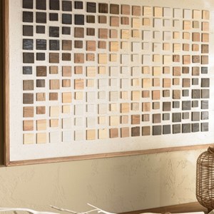 Sandy - décoration murale 82x122cm mosaïque bois de pin recyclé