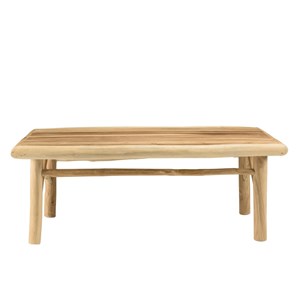 Will - table basse rectangulaire en branches de bois teck naturel