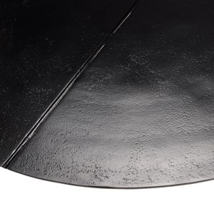 James - table basse ronde 100x100cm en aluminium noir mat
