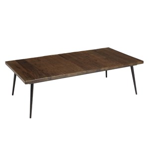 Kiara - table basse rectangle bois recyclé pieds métal