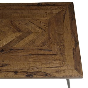 Kiara - table basse en bois recyclé rect. 135x70cm formes géométriques
