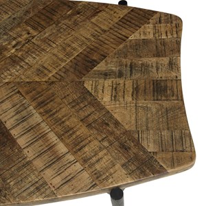 Kiara - table basse bords concaves 135x75cm en bois recyclé