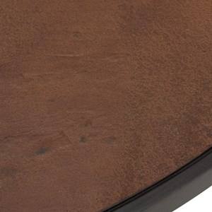 Basile - table à manger 120x120 effet pierre couleur marron