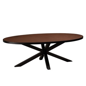 Basile - table à manger 220x110 effet pierre couleur marron