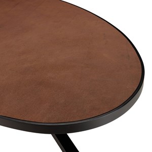 Basile - table à manger 220x110 effet pierre couleur marron