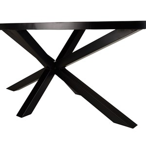 Basile - table à manger 220x110cm effet pierre motifs dorés