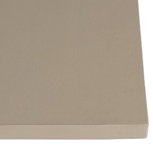 Dak - table basse carrée 107x107cm en béton et bois de teck beige