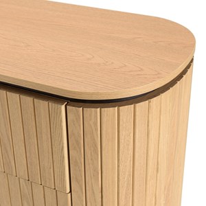 Charlie - commode bois 3 tiroirs style rétro pin marron