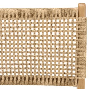 Valeria - lot de 2 chaises jardin en bois de teck naturel rotin beige