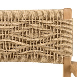 Valeria - lot de 2 fauteuils jardin en bois teck rotin motif losange