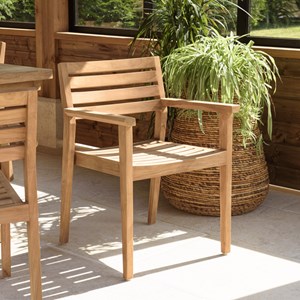 Kally - lot de 2 fauteuils de jardin en bois teck