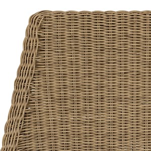 Kally - lot de 2 chaises jardin rotin synth. Et coussin pieds droits