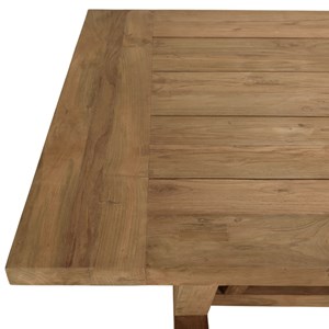 Kally - ensemble de jardin (table et chaises) en bois teck recyclé et rotin synt