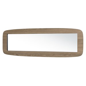 Julia - miroir rectangulaire bois 120x40cm angles arrondis marron