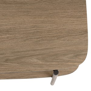 Julia - table basse rect. Pieds métal noir double plateau bois marron